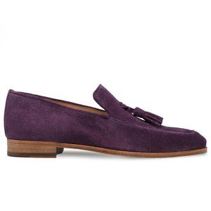 Bashwood Handmade Purple Suede Leather Loafers